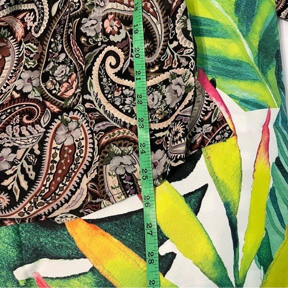 Vintage Sz 6 Brown Multicolor Paisley Maximalist Flowy Office Dressy Blouse - Picture 6 of 10